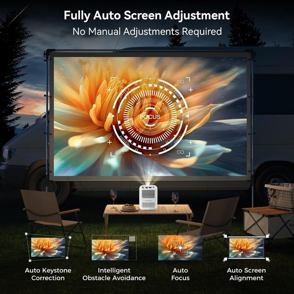 WANBO - DALI 1 (1080p) Fully Automatic Android Smart Portable LED Projector