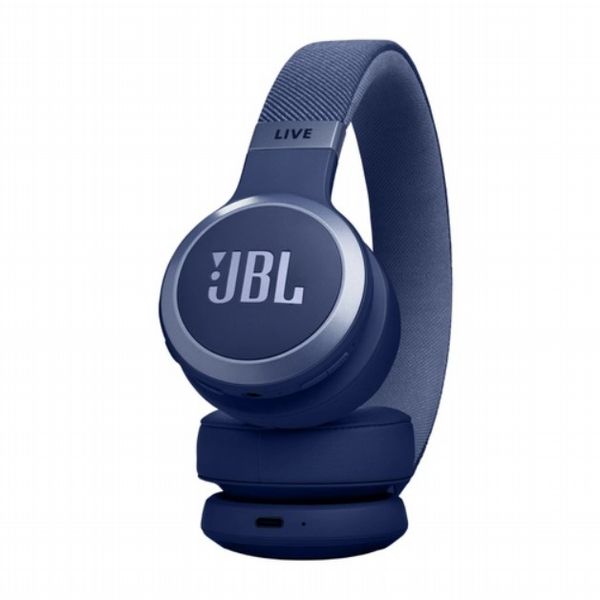 JBL Live 670NC - Wireless On-Ear Noise-Cancelling Headphones with Mic - Blue