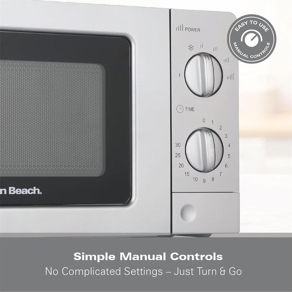 Hamilton Beach 700W 20L Microwave With Glass Door Silver Open Box
