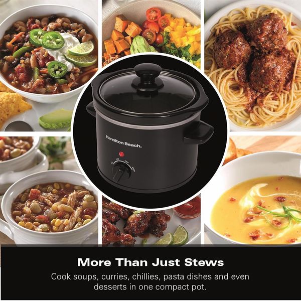 Hamilton Beach 1.8L Slow Cooker Black Open Box
