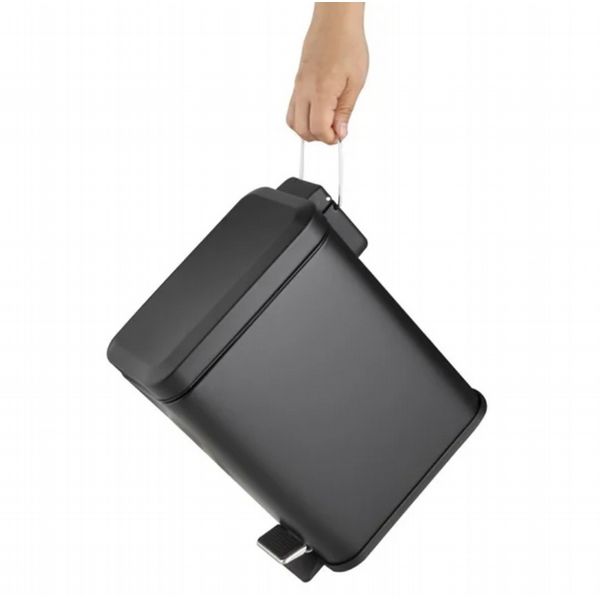 Jantex Slim Pedal Bin Black 5Ltr