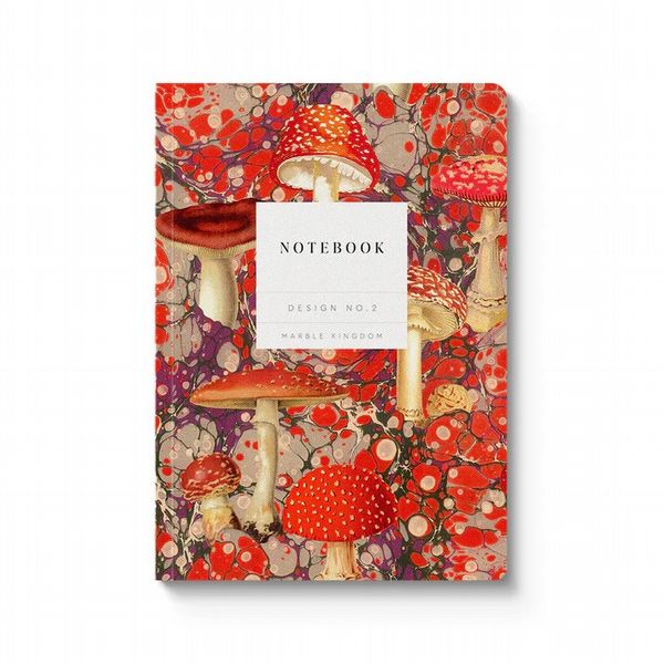 Ohh Deer Kaleido Marble Fungi A5 Paperback Notebook