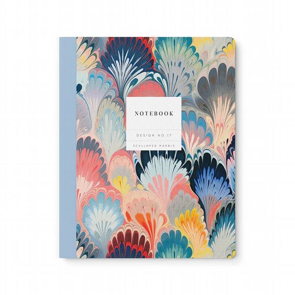 Ohh Deer Scalloped Marble Kaleido Exercise Book (10x8)