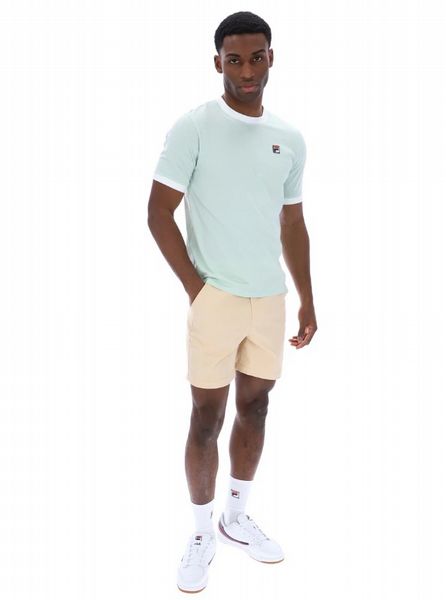 Fila Marconi Mens Essential Ringer Tee-Surf Spray/White