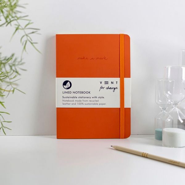 Make a Mark Notebook Recycled Leather A5 - Burnt Orange