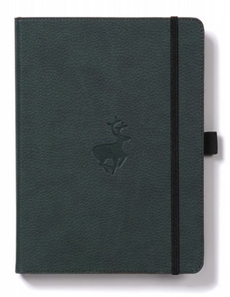 Dingbats* Wildlife A4+ Green Deer Notebook - Plain
