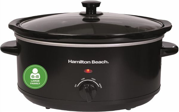 Hamilton Beach 6.5L Slow Cooker Black Open Box