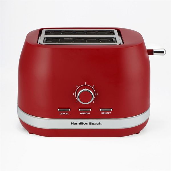 Hamilton Beach Ella 2 Slice Toaster Matte Red Open Box