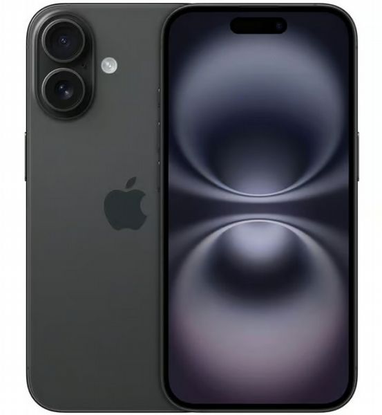 Refurbished Apple iPhone 16, 128GB, Black. Grade A.