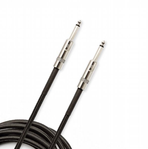 D'Addario Custom Series Braided Instrument Cable, Black, 15'