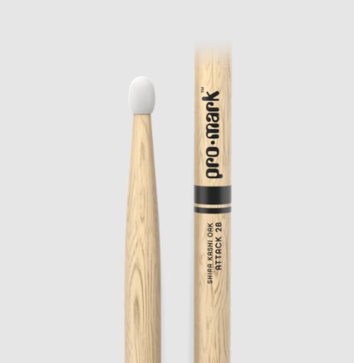 ProMark Classic Attack 2B Shira Kashi Oak Drumstick, Oval Nylon Tip