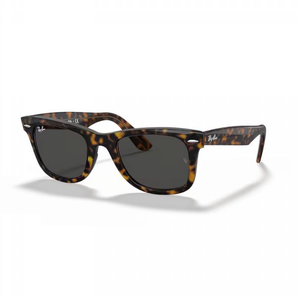 Rayban Wayfarer Havana on Transparent Brown with Dark Grey Lens