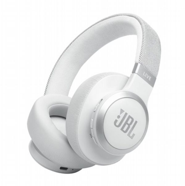JBL Live 770NC - Wireless Over-Ear Noise-Cancelling Headphones with Mic - White