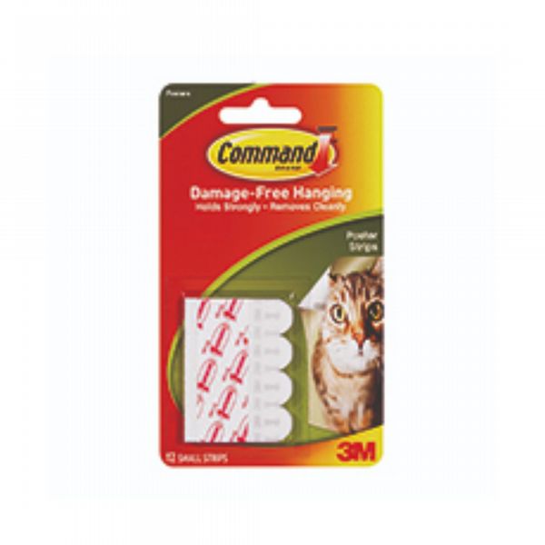 3M Command Adhesive Poster Strips Small (Pack of 12) 17024OFUKN