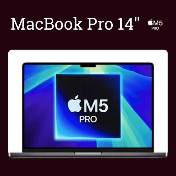 MacBook Pro 14-inch, Apple M5 Pro Chip, 15C CPU, 16C GPU, 24GB UM, 1TB SSD