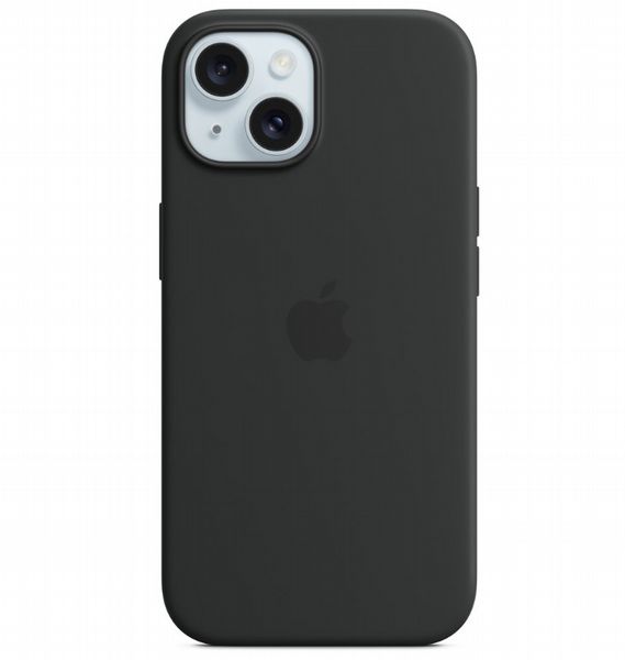 Apple Case iPhone 15 Silicone with MagSafe - Black (New)