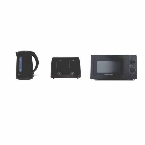 Hamilton Beach Essential 1.7L Rapid Boil Kettle, 4 Slot Toaster and 20L Microwave