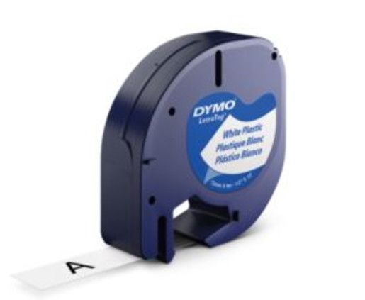 Dymo LetraTag Tape 12mm Plastic White
