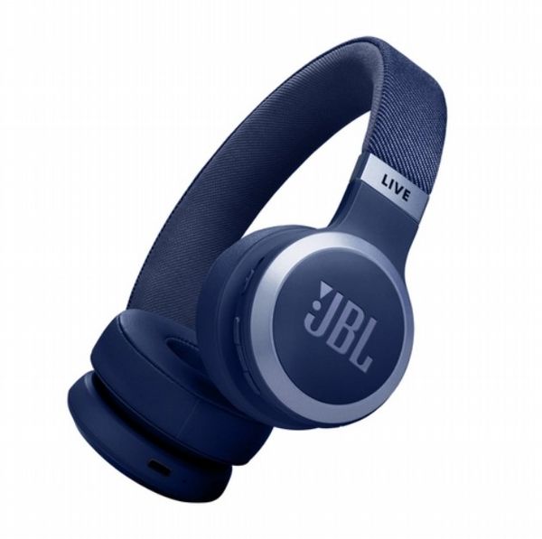 JBL LIVE 670NC, Wireless On-Ear Noise-Cancelling Headphones with Mic, Blue
