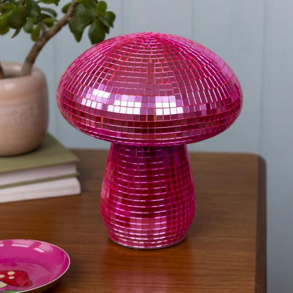 Disco mushroom table lamp - Pink