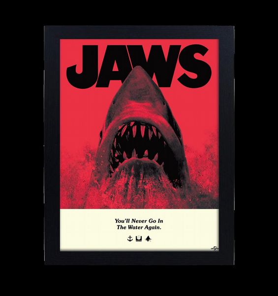 Jaws Red 30 x 40cm Framed Collector Print